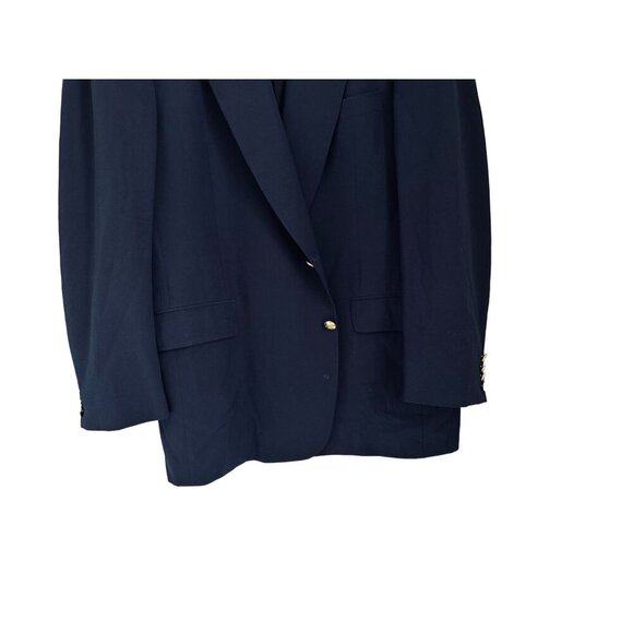 PAUL STUART Sport Blazer 100% Wool Navy Blue Jacket Gold Buttons Size 48/XLong - Picture 3 of 13
